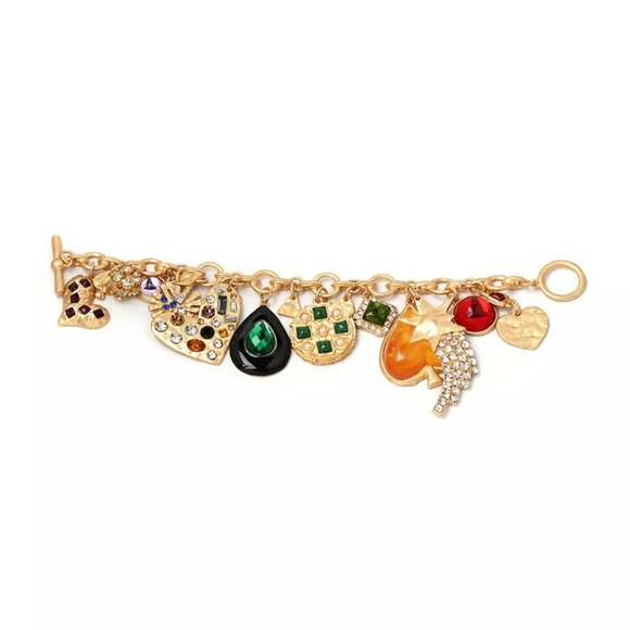 "Charm" Statement Link Charm Bracelet, gold - Picture 5 of 8